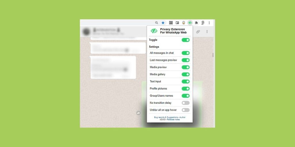 WhatsApp blur images