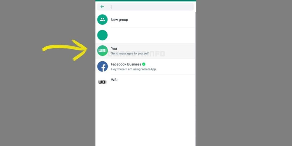 WhatsApp- Ability to chat with yourself