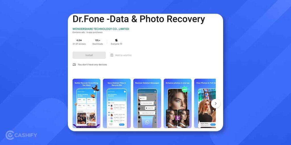 Dr.Fone -Data & Photo Recovery