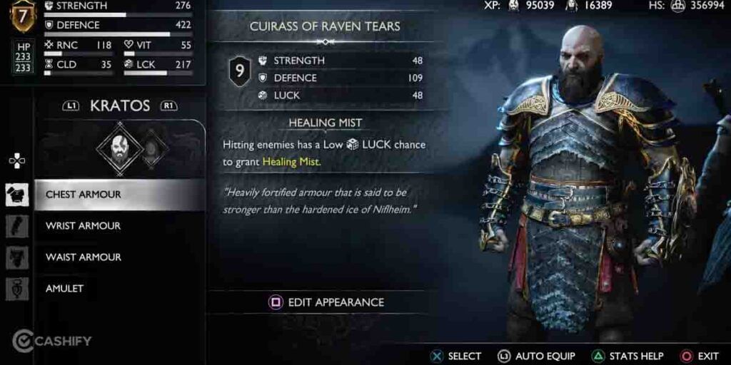 Raven Tears Armour Set God of War Ragnarok Best Armour Sets