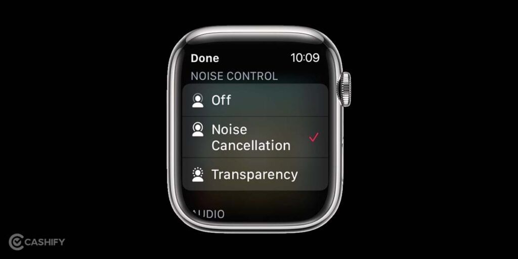 Turn on ANC And Transparency Mode using Apple Watch