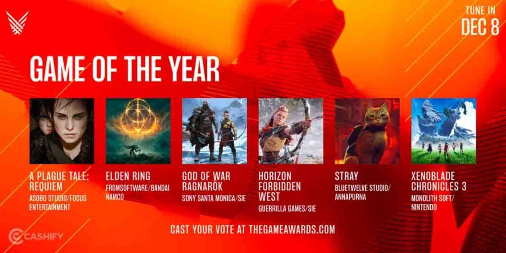 Game awards nominees