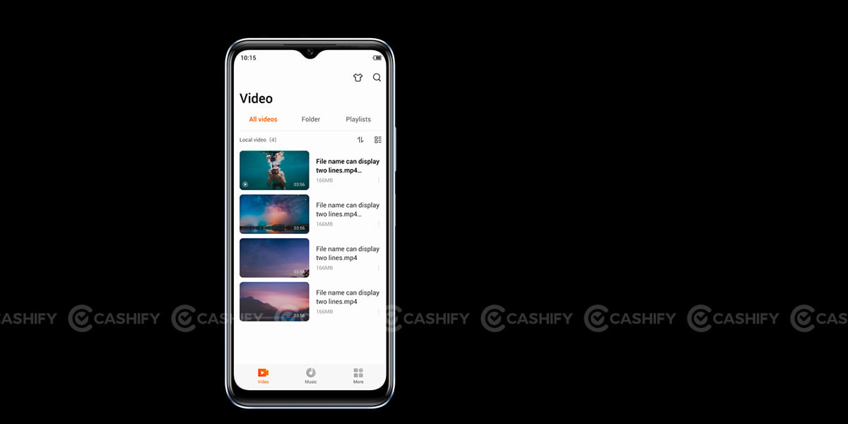 Infinix Hot 20 5G video player