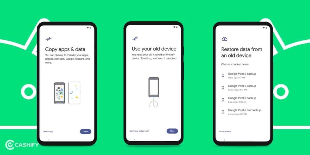 ok google set my device: create backup on android