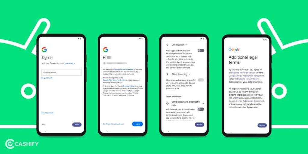 sign in to your android smartphone
