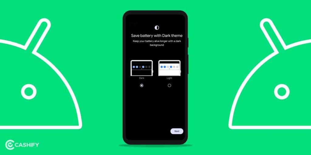 switch to dark mode on android