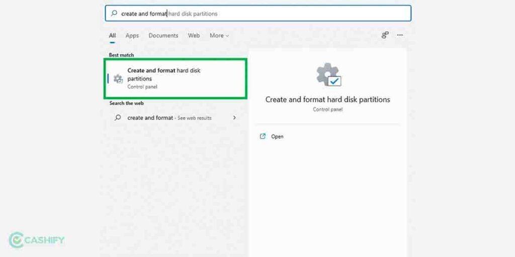 Create and format hard disk