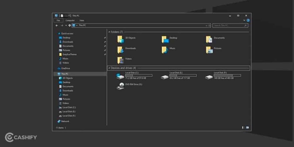 Grey Eve - Best Dark Themes For Windows
