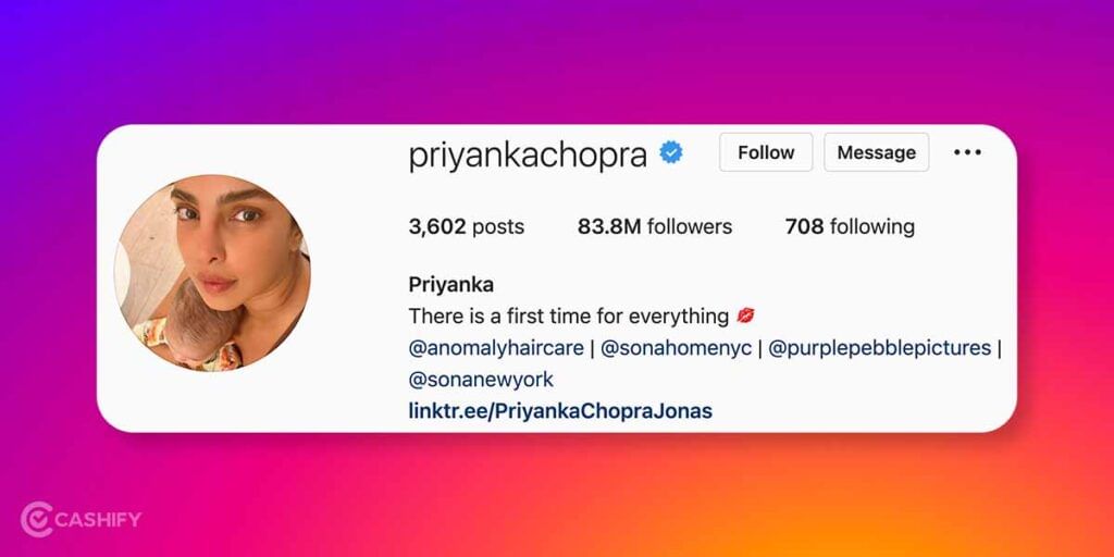 priyanka chopra Indians With Highest Followers On Instagram