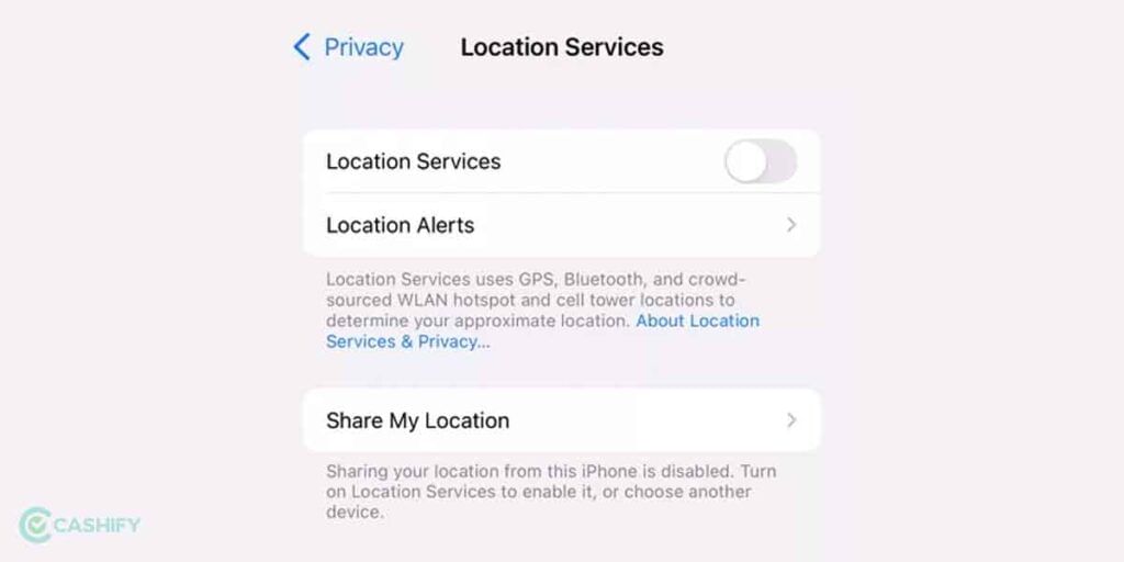WhatsApp Live Location Disabled