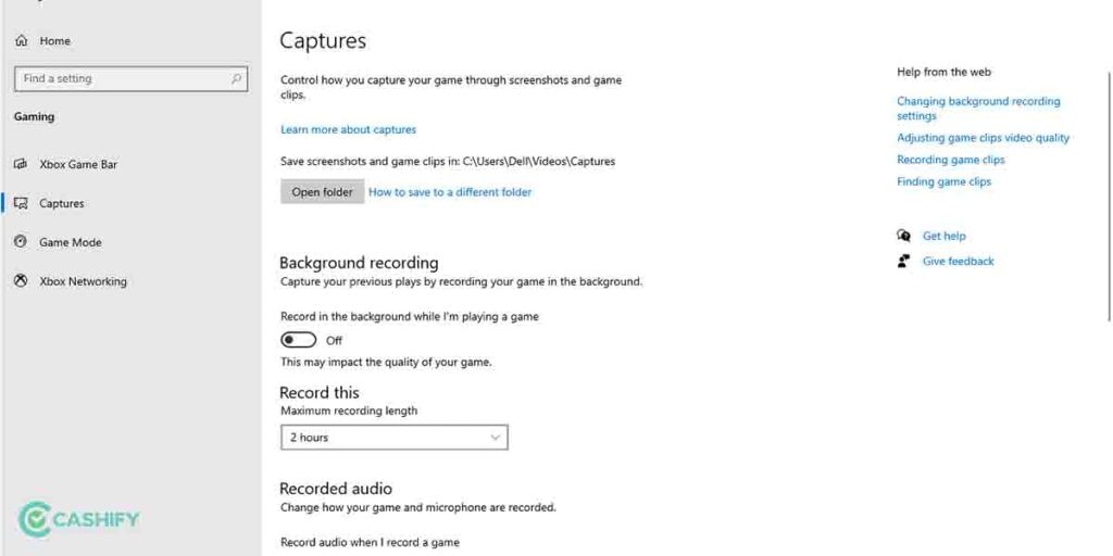 gamebar windows 10 screenshot