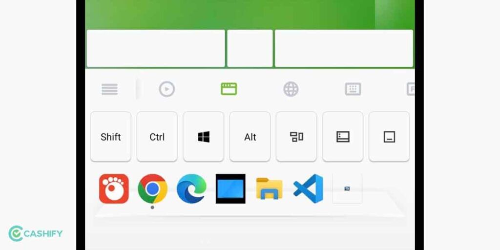enable task bar remote mouse app