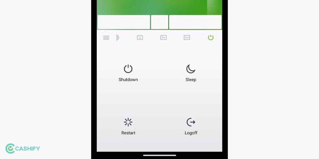 shutdown computer using remote mouse app
