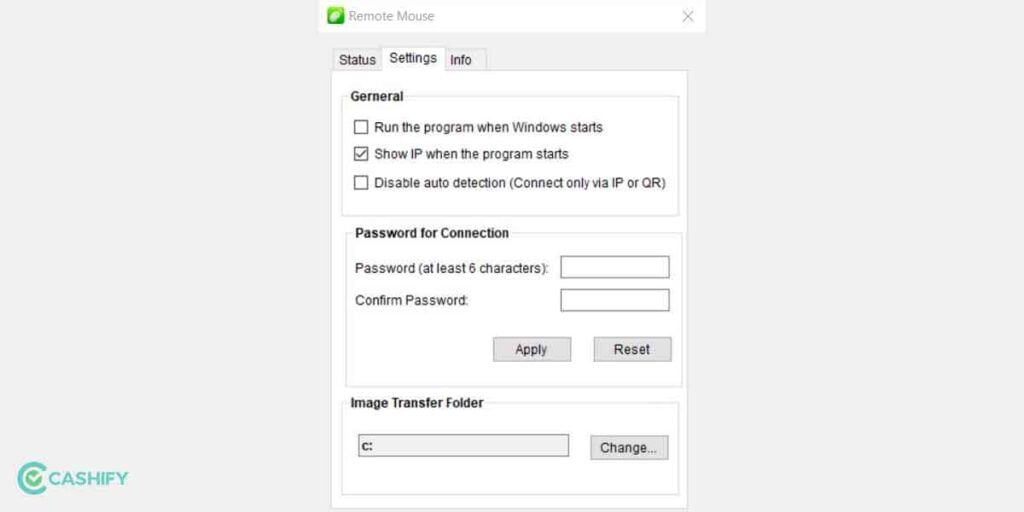 how to setup remote mouse app