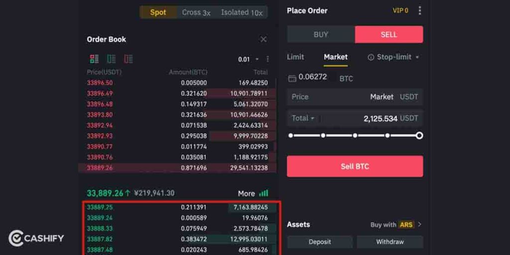 place market order on crypto exchange