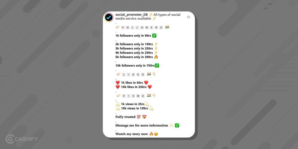 sample of free instagram likes messages