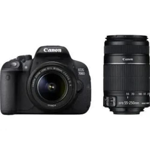 Canon Eos 700D Double Zoom Ef S18 55 Mm Is Ii And Ef S55 250 Mm Ii Digital Slr Front
