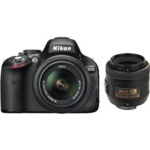 Nikon D5100 Af S Dx 18 55 Mm F 35 F 56 Vr And Af S Dx 35 Mm F 18G Kit Lens Digital Slr Front