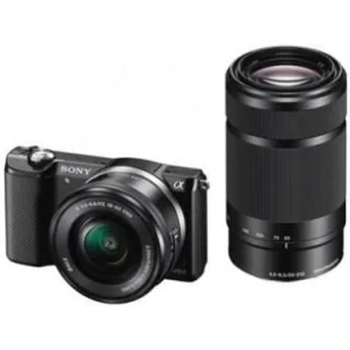 Sony Alpha Ilce 5000Y Selp1650 And Sel55210 Mirrorless Front
