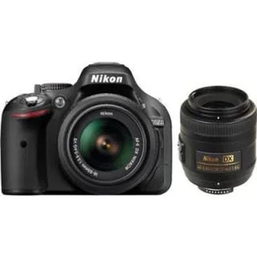 Nikon D5200 Af S 18 55 Mm F 35 56 Vr Ii Kit And Af S Dx 35 Mm F 18G Lens Digital Slr Front