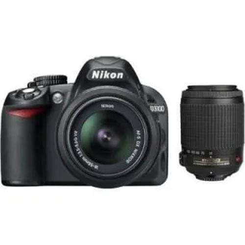 Nikon D3100 Af S 18 55 Mm F 35 56 Vr Kit And Af S Dx Vr 55 200 Mm F 4 56G If Ed Digital Slr Front