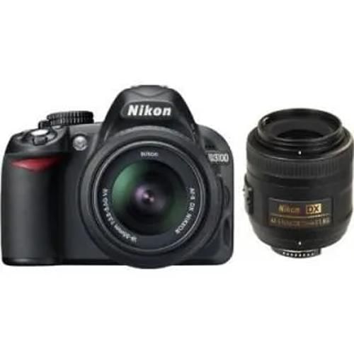Nikon D3100 Af S 18 55 Mm F 35 56 Vr Kit And Af S Dx 35 Mm F 18G Lens Digital Slr Front