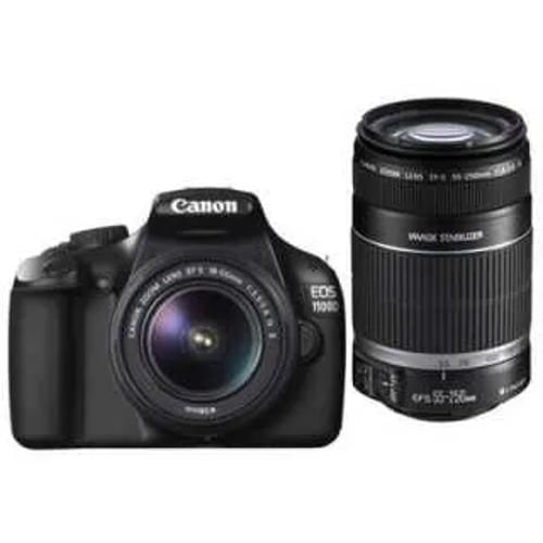 Canon Eos 1100D Ef S 18 55 Mm Is Ii And Ef S 55 250 Mm Lenses Digital Slr Front Display