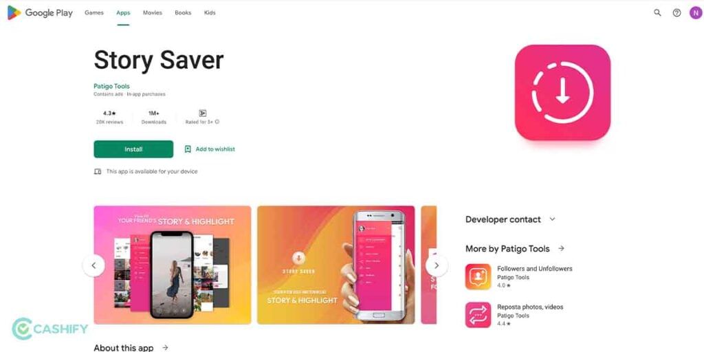 instagram status download using website