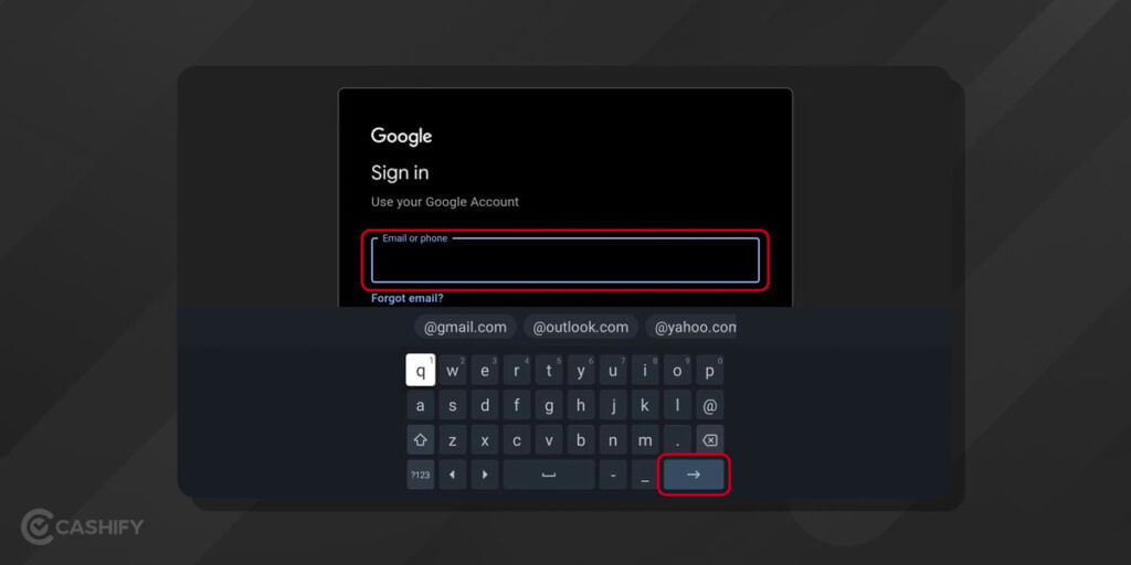 enter id and password
