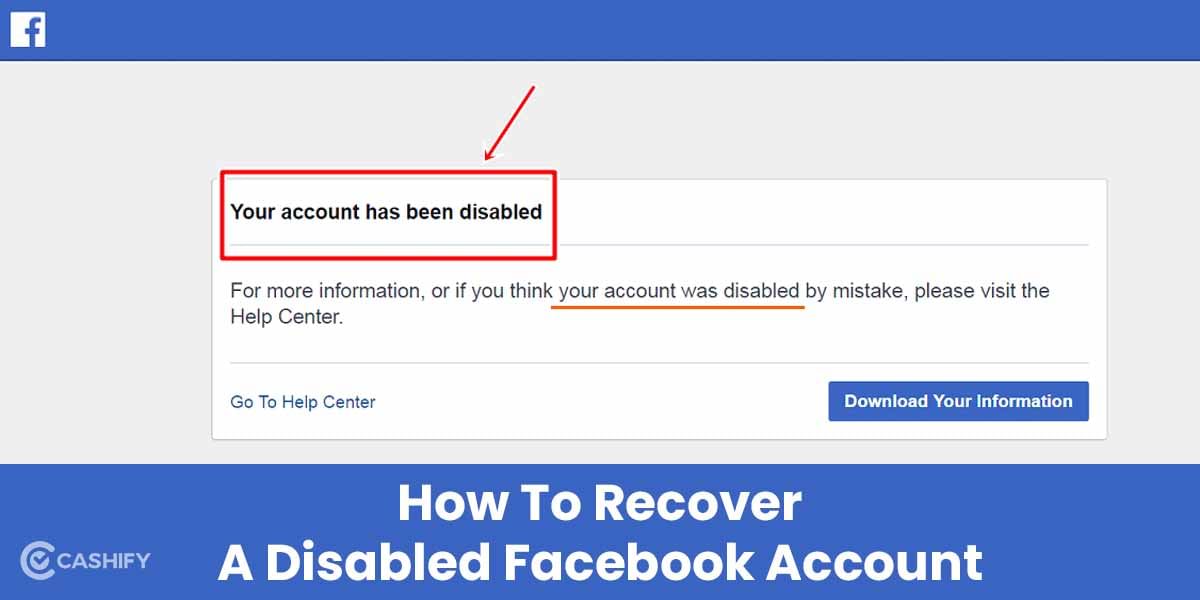 How To Recover A Disabled Facebook Account