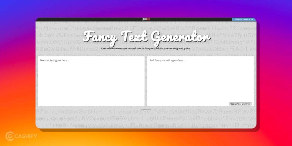 instagram font style website