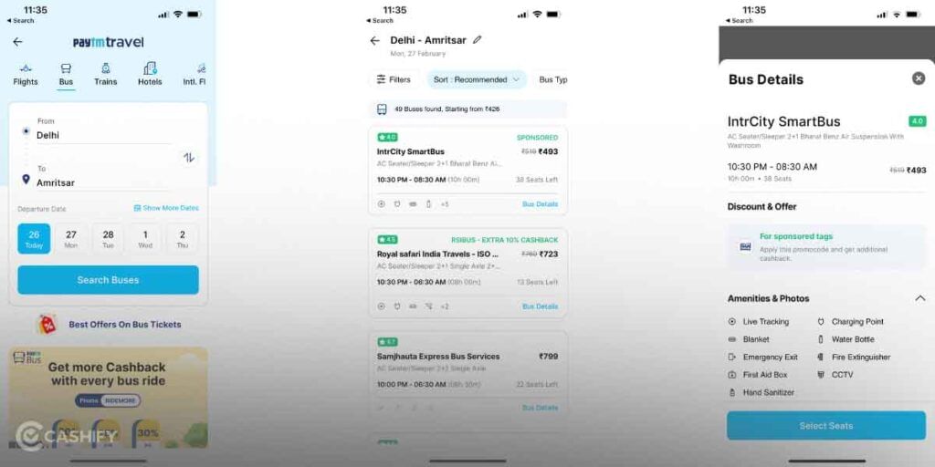 Paytm Bus Booking