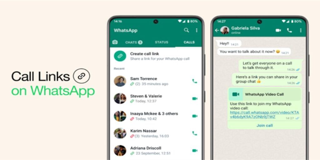 WhatsApp Call Link Feature