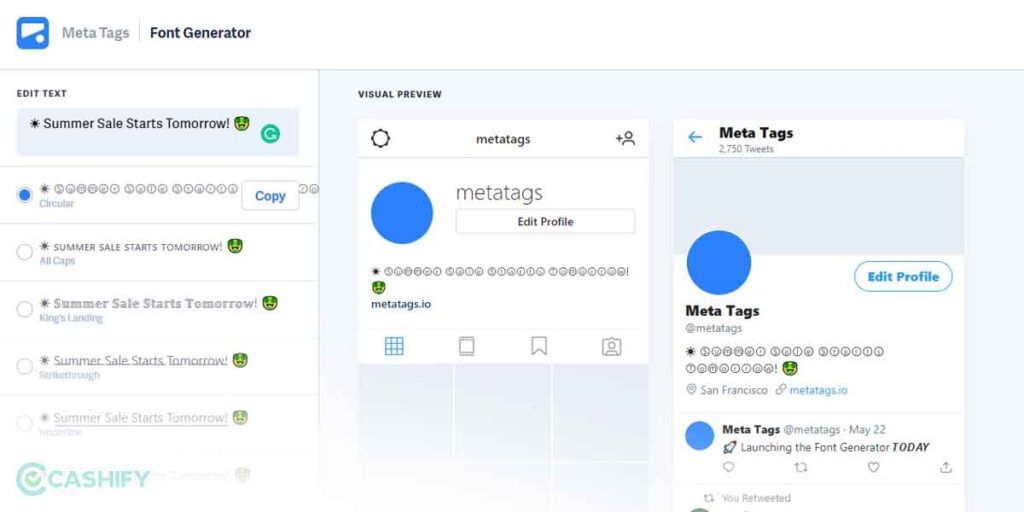 Metatags Font Changer