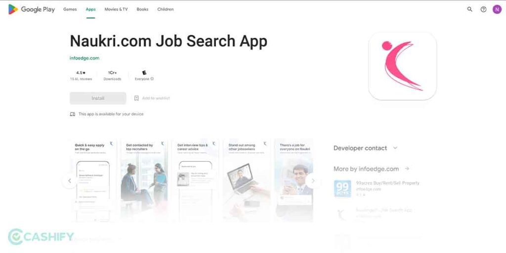 naukri job search app