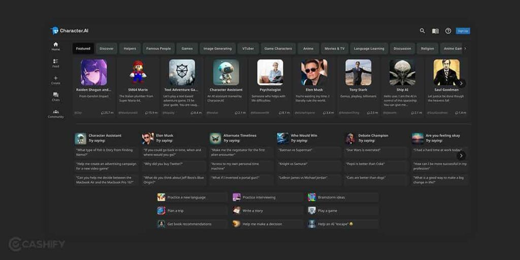 Character.AI Best Free ChatGPT Alternatives