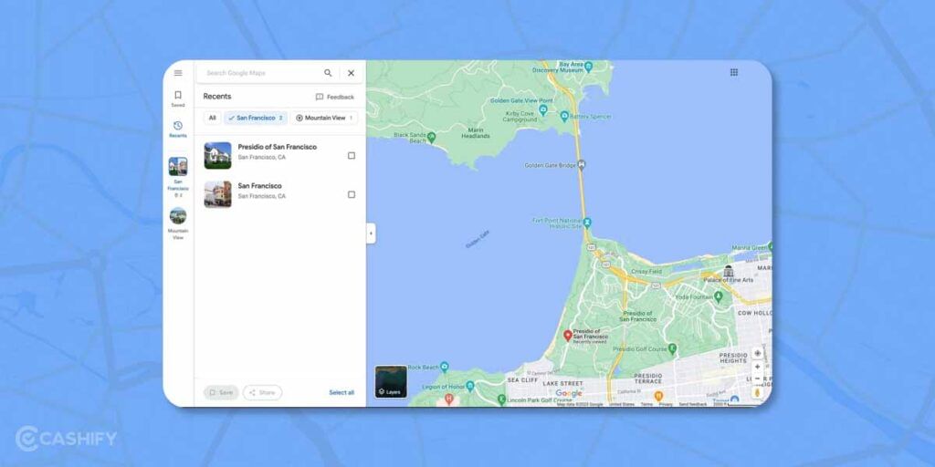 sidebar for web users: google map new features