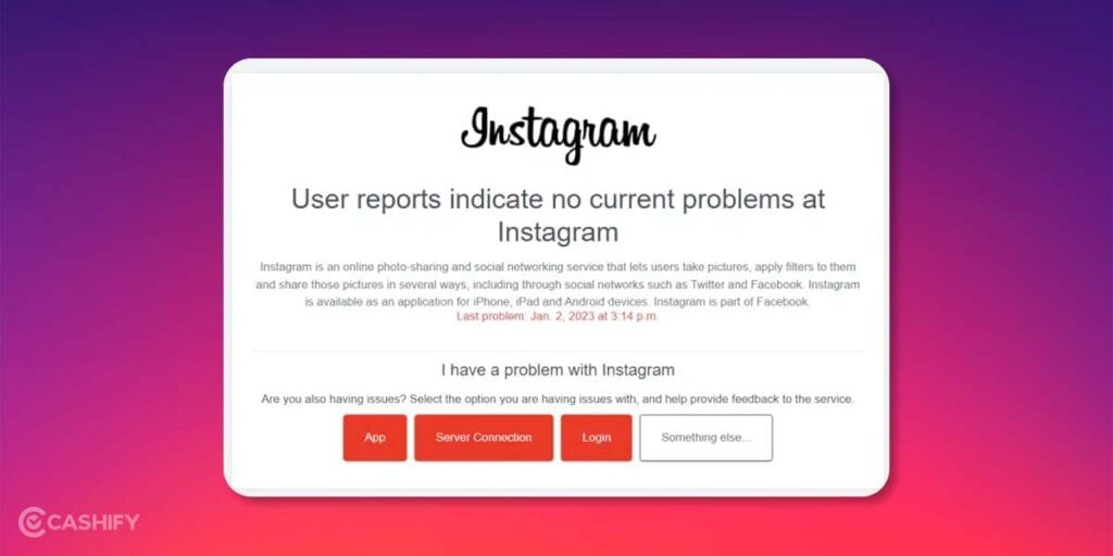Instagram Service Down might result in Instagram DMs Not Working