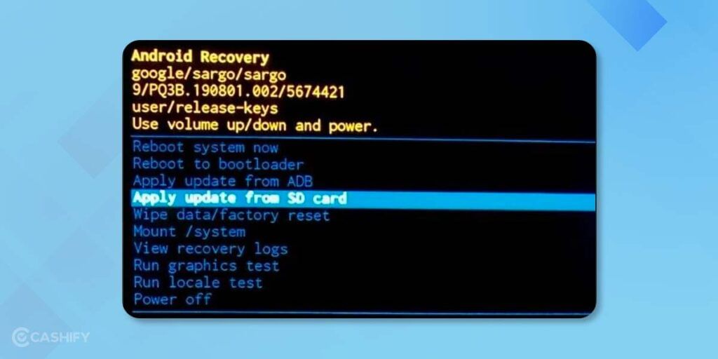 Install Android Update from Recovery Mode