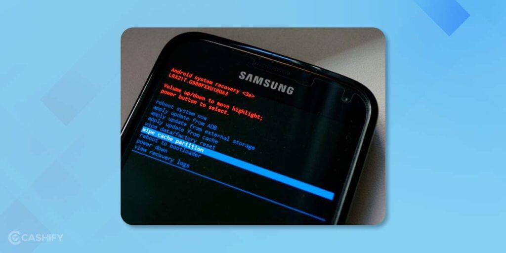 wipe cache partition from Android Recovery Mode