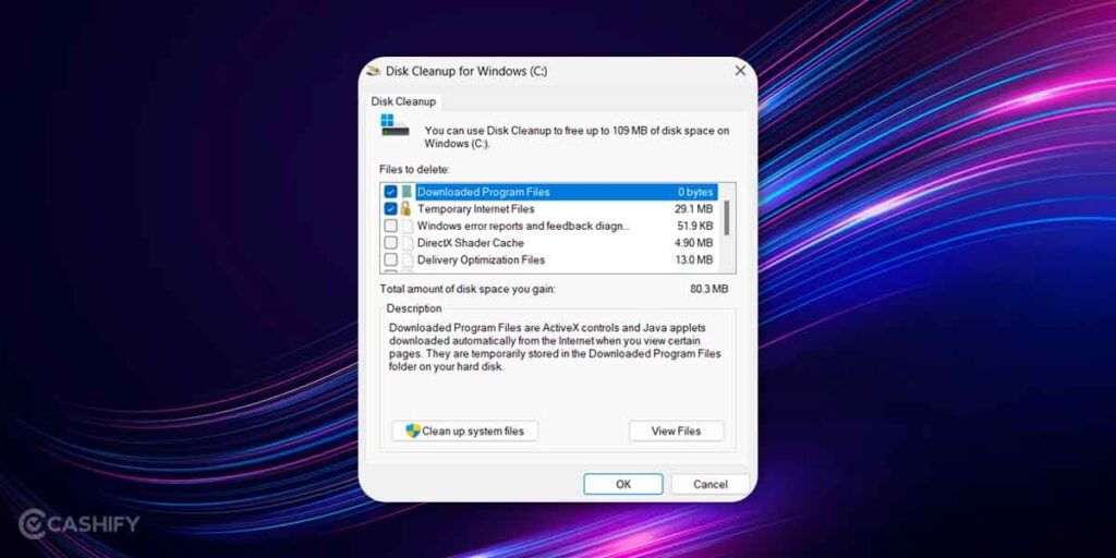 disk cleanup on windows