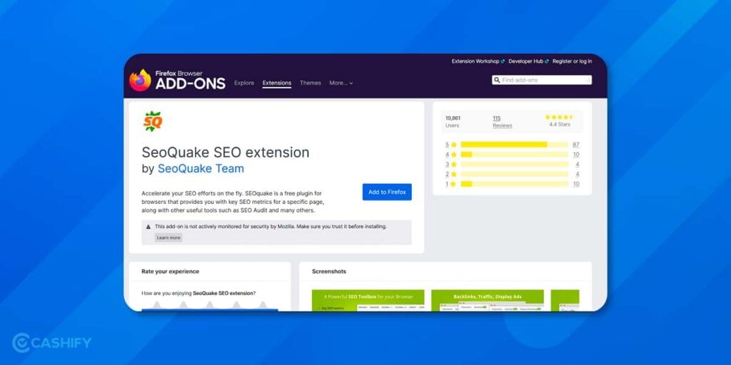 SEO Quake - Firefox extensions