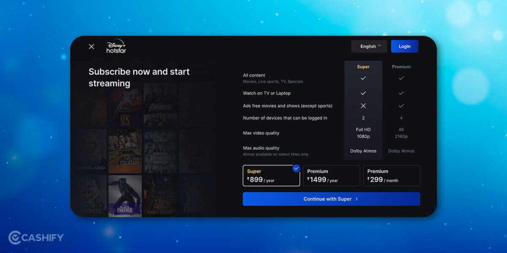 Disney + Hotstar Super plan