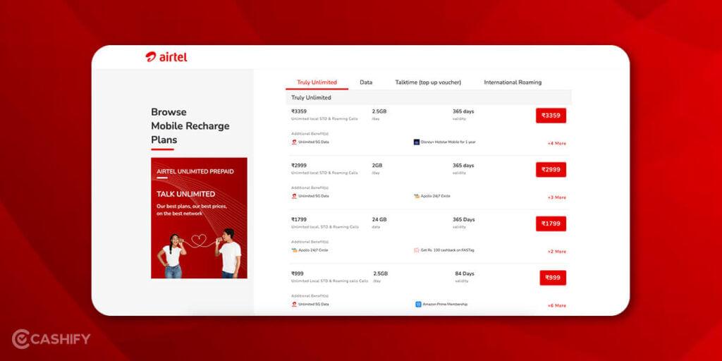 Airtel Recharge Plans