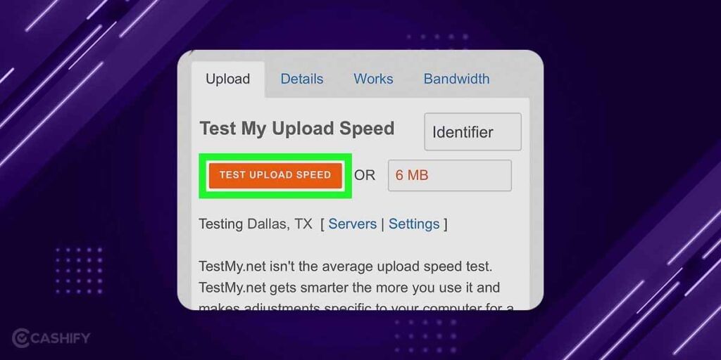Good upload speed