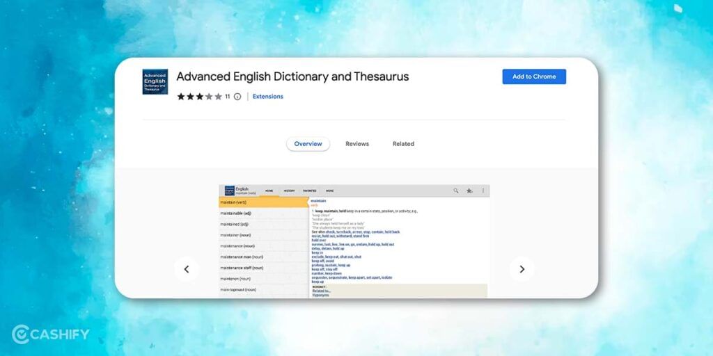 Advanced English Dictionary and Thesaurus
