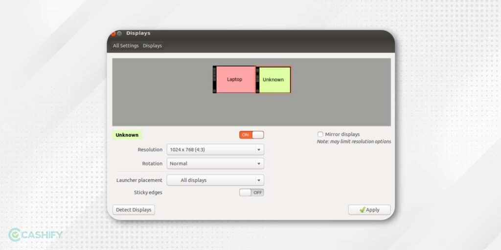 connect laptop to projector in linux