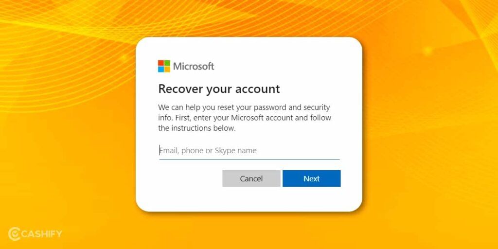 recover microsoft account