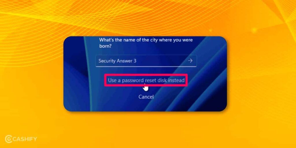 Reset admin password using windows recovery disk
