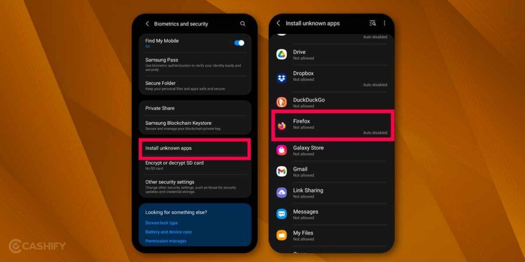 DIsable third party apps install